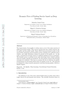 Dynamic Price of Parking Service based on Deep Learning