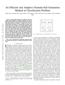 An Efficient and Adaptive Granular-ball Generation Method in
  Classification Problem