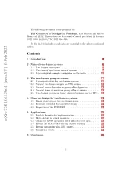 The Geometry of Navigation Problems