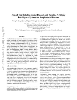 Sound-Dr: Reliable Sound Dataset and Baseline Artificial Intelligence
  System for Respiratory Illnesses