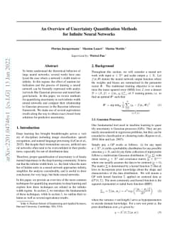 An Overview of Uncertainty Quantification Methods for Infinite Neural
  Networks