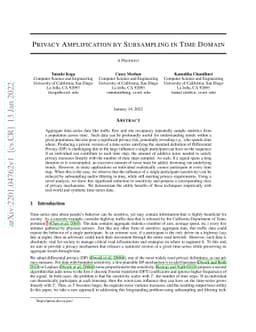 Privacy Amplification by Subsampling in Time Domain