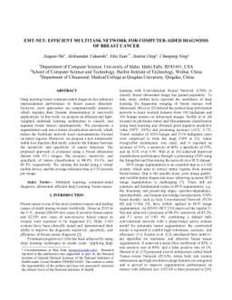 EMT-NET: Efficient multitask network for computer-aided diagnosis of
  breast cancer