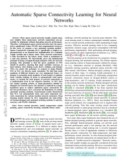Automatic Sparse Connectivity Learning for Neural Networks