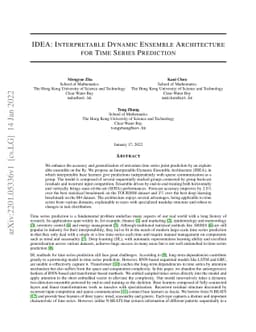 IDEA: Interpretable Dynamic Ensemble Architecture for Time Series
  Prediction
