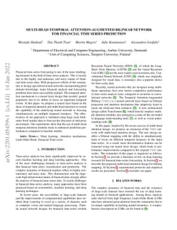 Multi-head Temporal Attention-Augmented Bilinear Network for Financial
  time series prediction