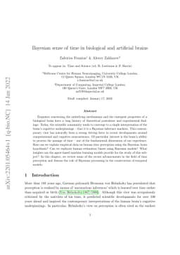 Bayesian sense of time in biological and artificial brains
