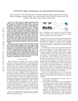 UGV-UAV Object Geolocation in Unstructured Environments