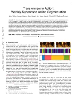 Transformers in Action: Weakly Supervised Action Segmentation