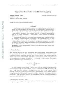 Hyperplane bounds for neural feature mappings
