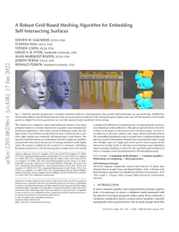 A Robust Grid-Based Meshing Algorithm for Embedding Self-Intersecting
  Surfaces