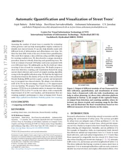 Automatic Quantification and Visualization of Street Trees