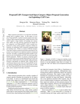 ProposalCLIP: Unsupervised Open-Category Object Proposal Generation via
  Exploiting CLIP Cues