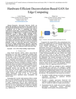 Hardware-Efficient Deconvolution-Based GAN for Edge Computing