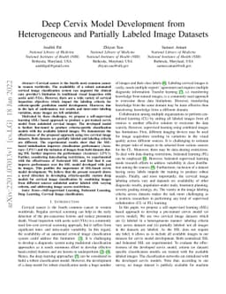 Deep Cervix Model Development from Heterogeneous and Partially Labeled
  Image Datasets