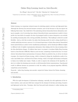 Online Deep Learning based on Auto-Encoder