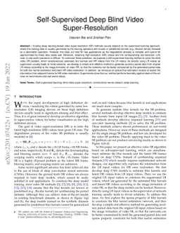 Self-Supervised Deep Blind Video Super-Resolution