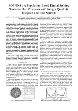 POPPINS : A Population-Based Digital Spiking Neuromorphic Processor with
  Integer Quadratic Integrate-and-Fire Neurons