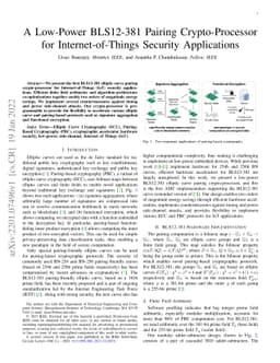 A Low-Power BLS12-381 Pairing Crypto-Processor for Internet-of-Things
  Security Applications