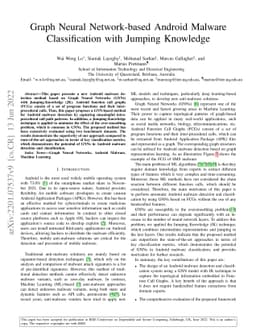 Graph Neural Network-based Android Malware Classification with Jumping
  Knowledge