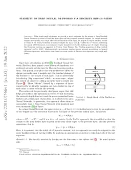 Stability of Deep Neural Networks via discrete rough paths