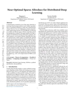 Near-Optimal Sparse Allreduce for Distributed Deep Learning