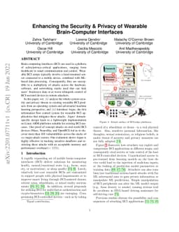 Enhancing the Security & Privacy of Wearable Brain-Computer Interfaces