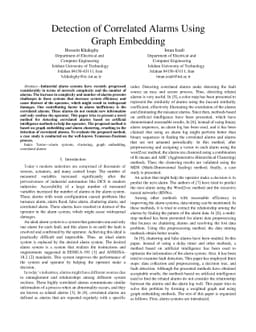 Detection of Correlated Alarms Using Graph Embedding