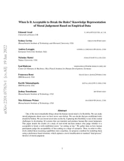 When Is It Acceptable to Break the Rules? Knowledge Representation of
  Moral Judgement Based on Empirical Data