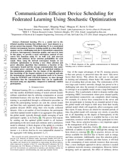 Communication-Efficient Device Scheduling for Federated Learning Using
  Stochastic Optimization