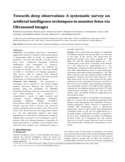 Towards deep observation: A systematic survey on artificial intelligence
  techniques to monitor fetus via Ultrasound Images