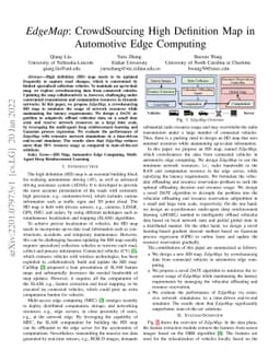 EdgeMap: CrowdSourcing High Definition Map in Automotive Edge Computing