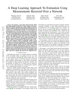 A Deep Learning Approach To Estimation Using Measurements Received Over
  a Network