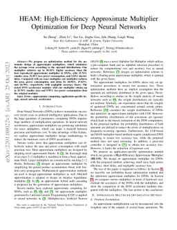 HEAM: High-Efficiency Approximate Multiplier Optimization for Deep
  Neural Networks