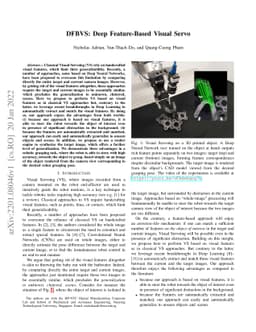 DFBVS: Deep Feature-Based Visual Servo