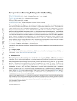 Survey on Privacy-Preserving Techniques for Data Publishing