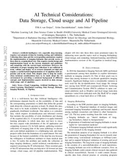 AI Technical Considerations: Data Storage, Cloud usage and AI Pipeline