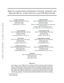 Kinit Classification in Ethiopian Chants, Azmaris and Modern Music: A
  New Dataset and CNN Benchmark