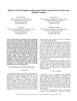 Human Activity Recognition models using Limited Consumer Device Sensors
  and Machine Learning