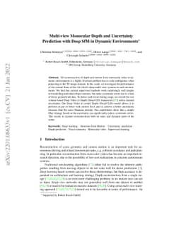 Multi-view Monocular Depth and Uncertainty Prediction with Deep SfM in
  Dynamic Environments