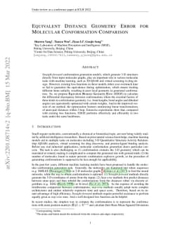 Equivalent Distance Geometry Error for Molecular Conformation Comparison