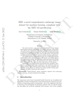 ERS: a novel comprehensive endoscopy image dataset for machine learning,
  compliant with the MST 3.0 specification