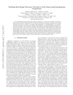 Modeling Short-Range Microwave Networks to Scale Superconducting Quantum
  Computation