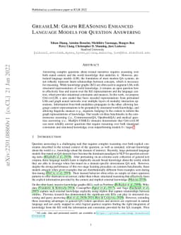 GreaseLM: Graph REASoning Enhanced Language Models for Question
  Answering