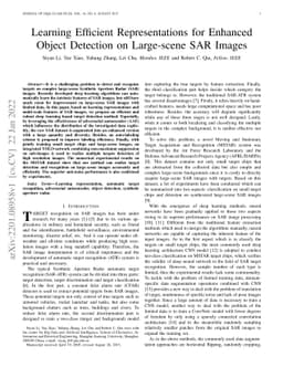 Learning Efficient Representations for Enhanced Object Detection on
  Large-scene SAR Images