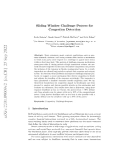 Sliding Window Challenge Process for Congestion Detection