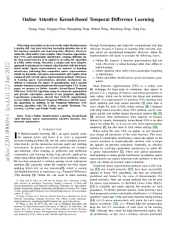 Online Attentive Kernel-Based Temporal Difference Learning