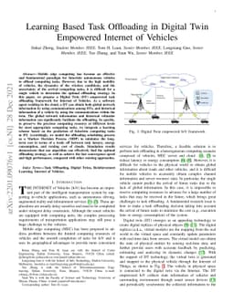 Learning Based Task Offloading in Digital Twin Empowered Internet of
  Vehicles