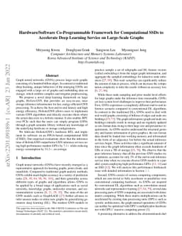 Hardware/Software Co-Programmable Framework for Computational SSDs to
  Accelerate Deep Learning Service on Large-Scale Graphs