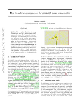 How to scale hyperparameters for quickshift image segmentation